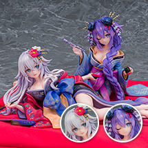 Neptunia x SENRAN KAGURA: Ninja Wars Purple Heart/Black Heart Kimono Ver.Set